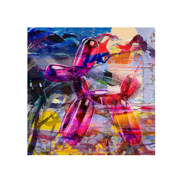 Balloon Dog Pink 140X140 - Canvas, Canvas Artwork, 140cm x 140cm - Andrew Martin