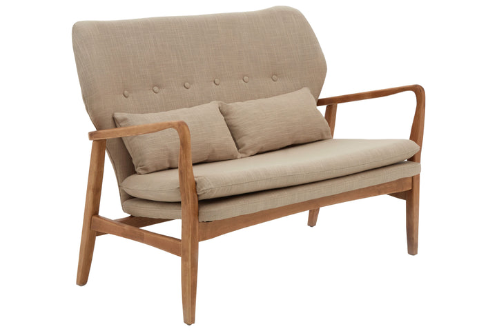 Swan 2 Seat Birch Wood Frame Sofa