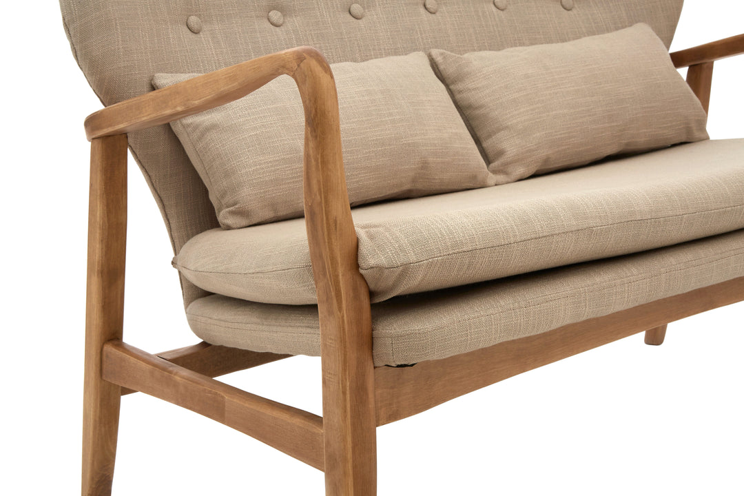 Swan 2 Seat Birch Wood Frame Sofa