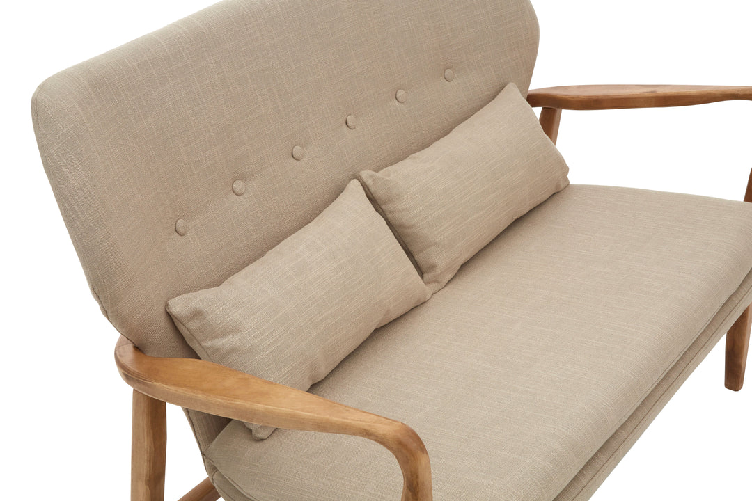 Swan 2 Seat Birch Wood Frame Sofa