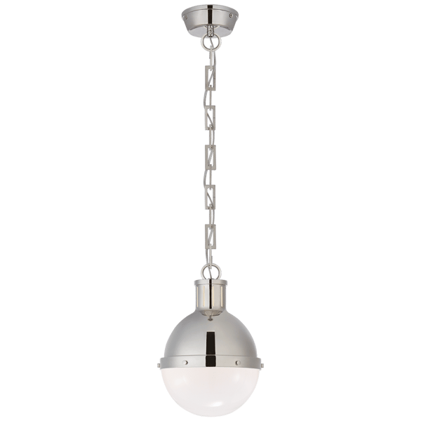 Hicks Pendant  Nickel, Pendant Light, Small, Polished Nickel - Andrew Martin