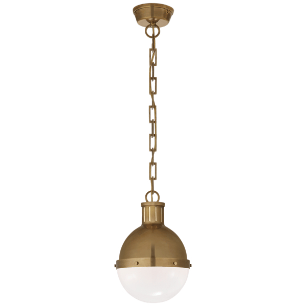 Hicks Pendant  Brass, Pendant Light, Small, Hand-Rubbed Antique Brass - Andrew Martin