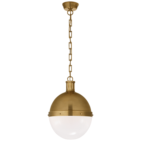 Hicks Pendant  Brass, Pendant Light, Large, Hand-Rubbed Antique Brass - Andrew Martin