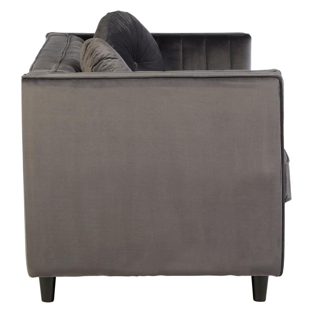 Finch Two Seat Grey Velvet Sofa