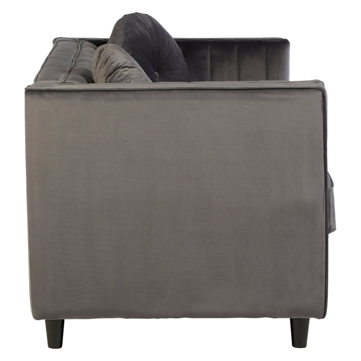 Finch Two Seat Grey Velvet Sofa