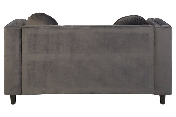 Finch Two Seat Grey Velvet Sofa