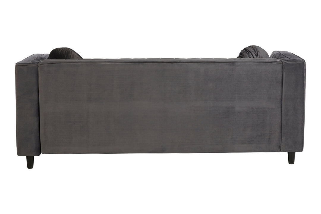 Finch Three Seat Grey Velvet Sofa