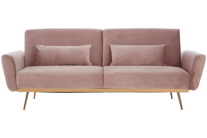Falcon Burnt Pink Velvet Sofa Bed