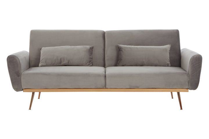 Falcon Burnt Grey Velvet Sofa Bed