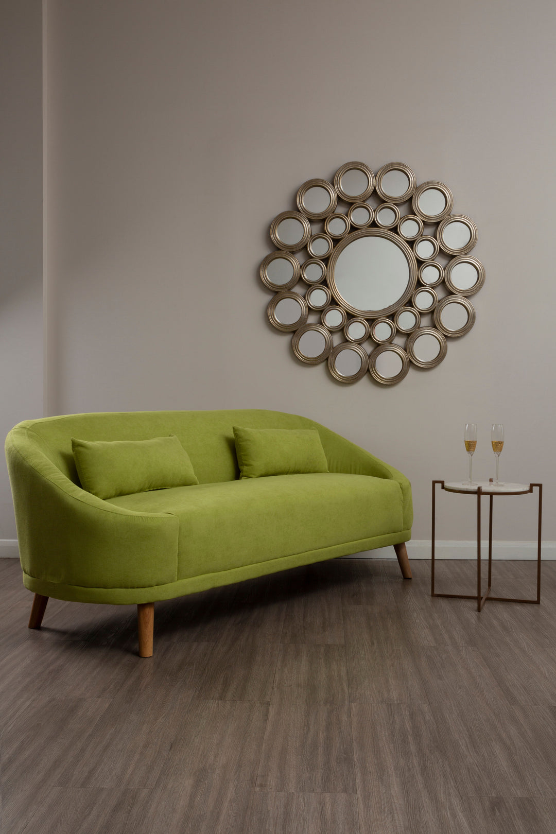 Heron Green Linen Sofa