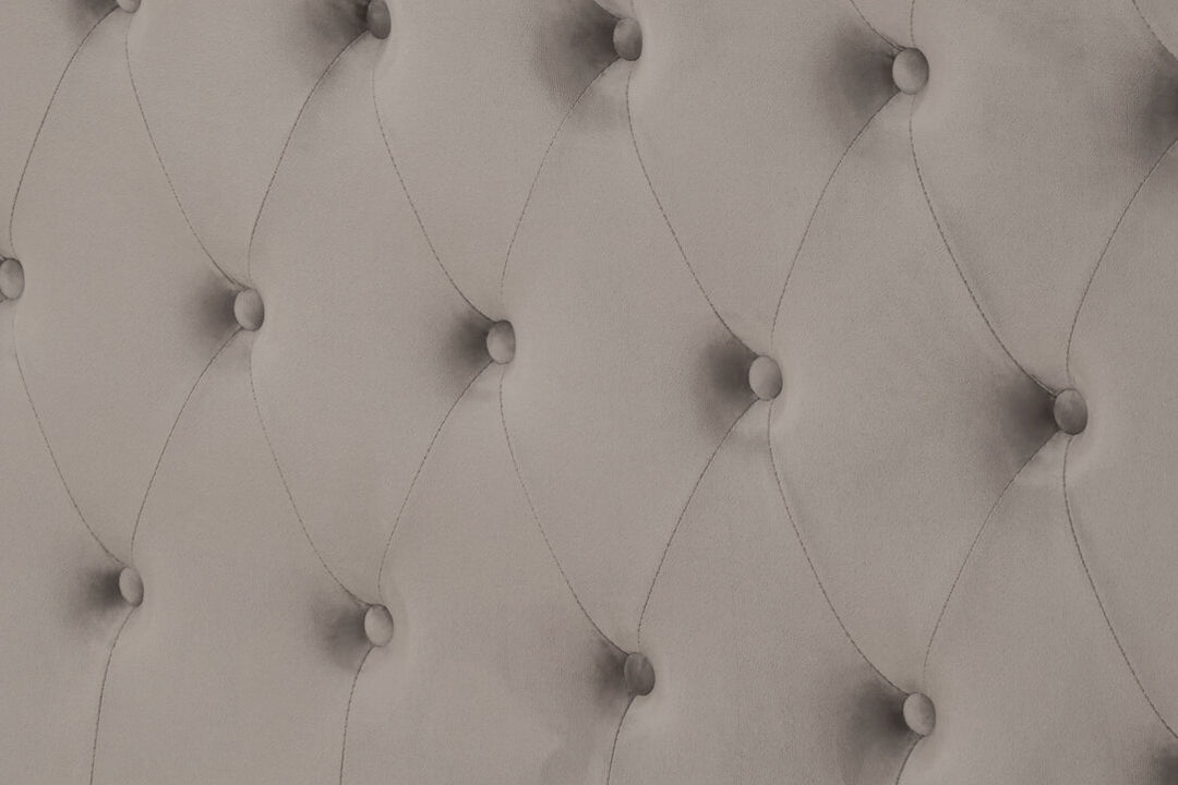 Eagle Grey Brushed Velvet Ottoman Double Bed