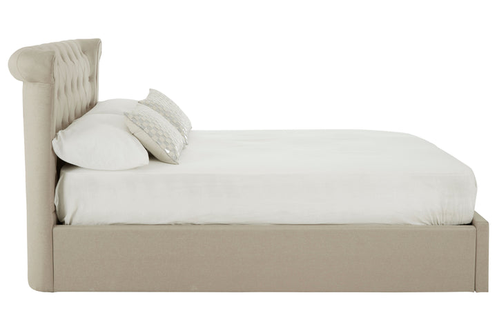Eagle Beige Double Ottoman Bed
