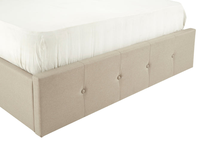 Eagle Beige Double Ottoman Bed
