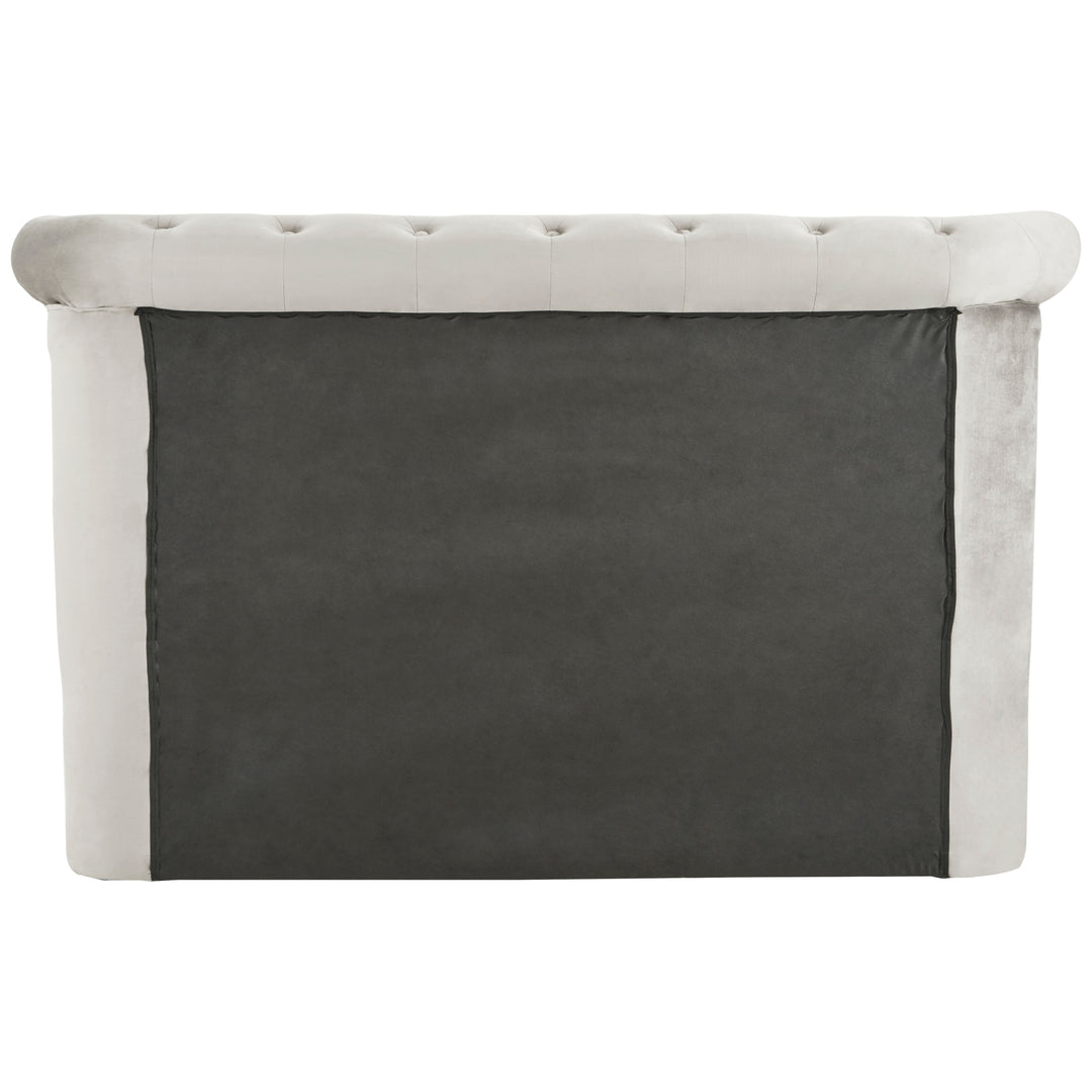 Eagle Grey Brushed Velvet Ottoman King Bed