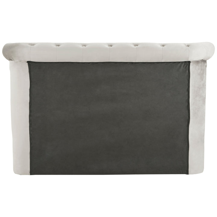 Eagle Grey Brushed Velvet Ottoman King Bed