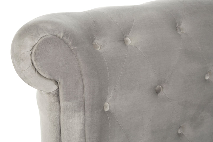 Eagle Grey Brushed Velvet Ottoman King Bed