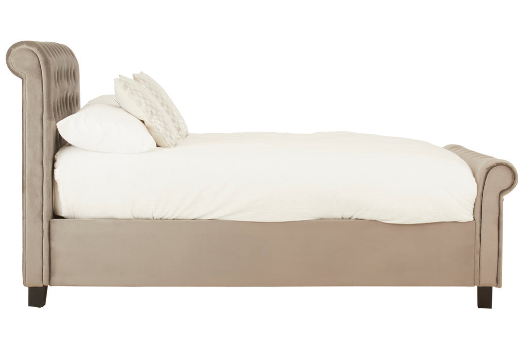 Hawk Grey Ottoman King Bed