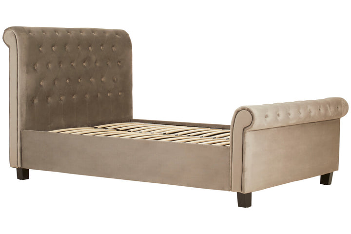 Hawk Grey Ottoman King Bed
