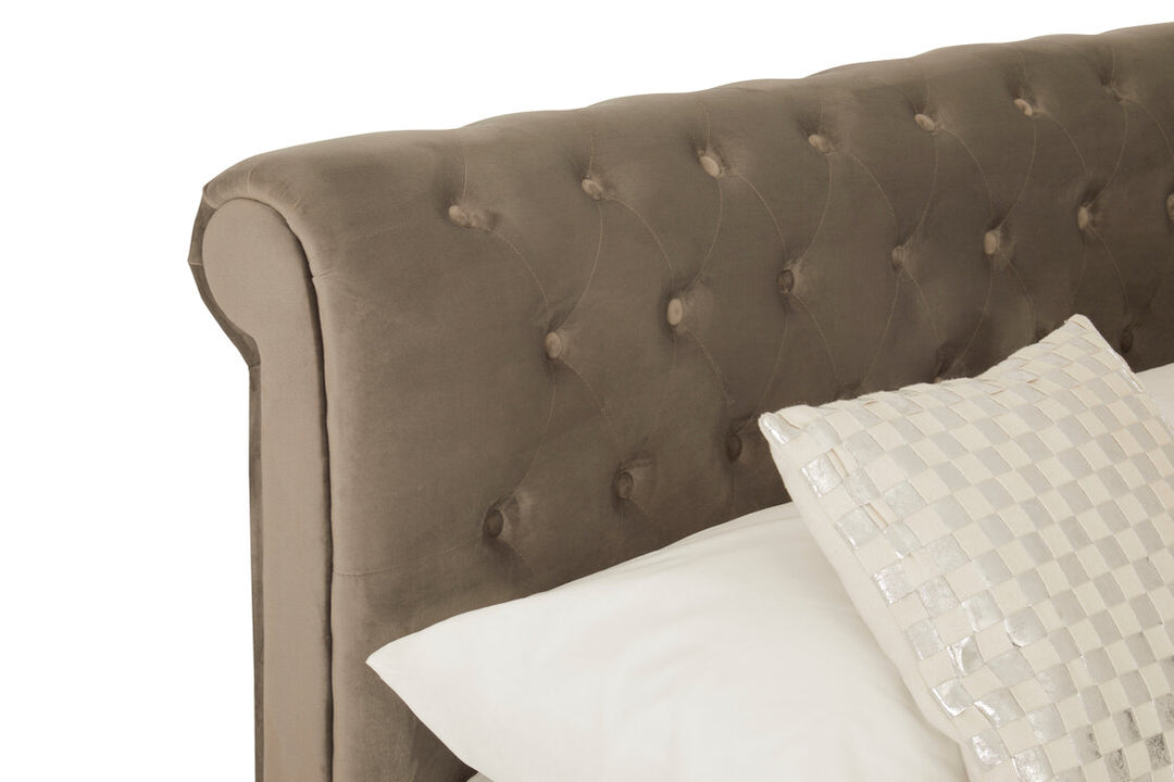 Hawk Grey Ottoman King Bed
