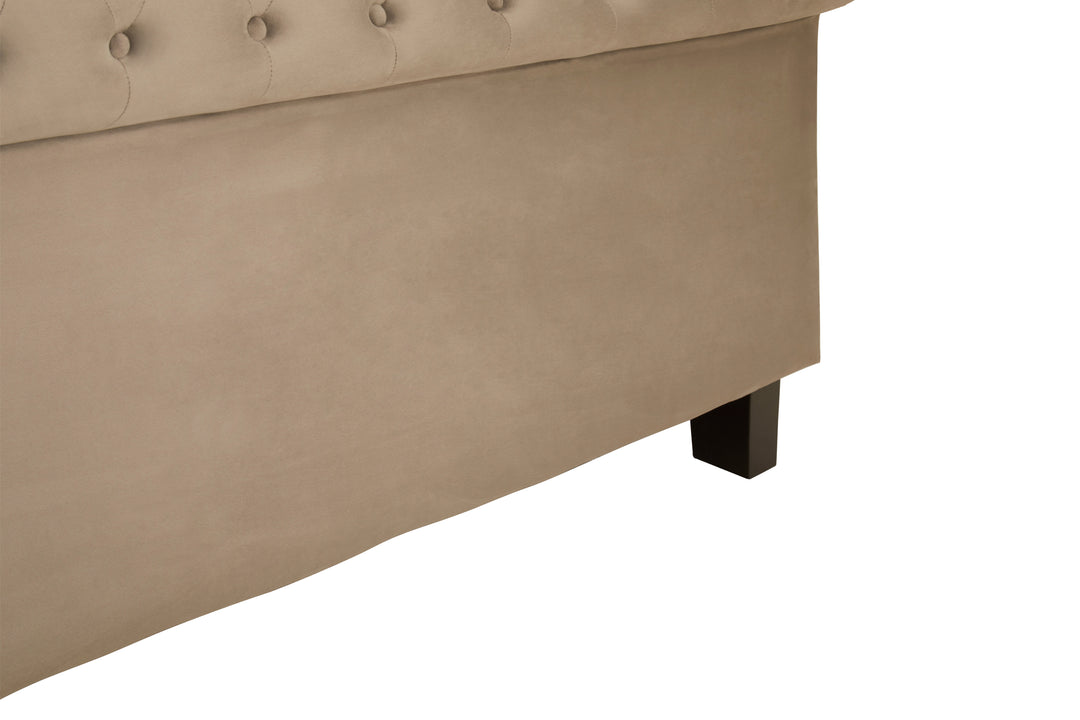 Hawk Grey Ottoman King Bed