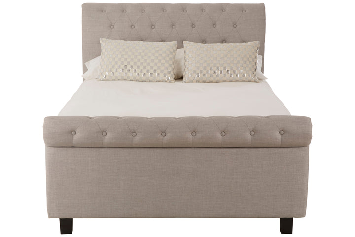 Hawk Light Grey Ottoman Double Bed