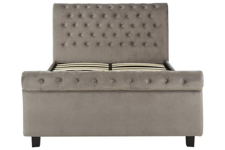Hawk Grey Ottoman Double Bed