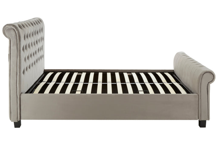 Hawk Grey Ottoman Double Bed