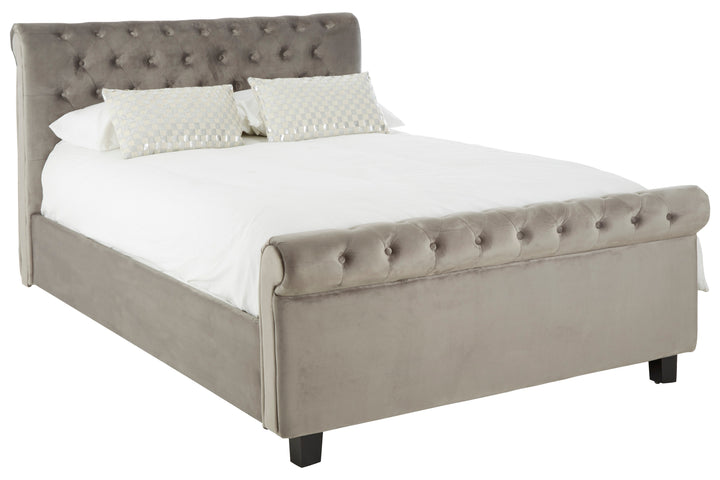 Hawk Grey Ottoman Double Bed