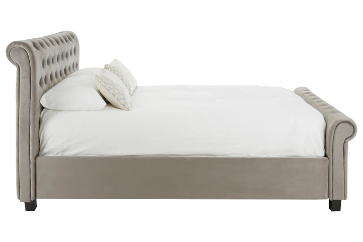 Hawk Grey Ottoman Double Bed