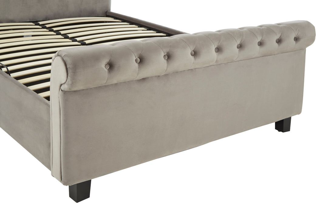 Hawk Grey Ottoman Double Bed