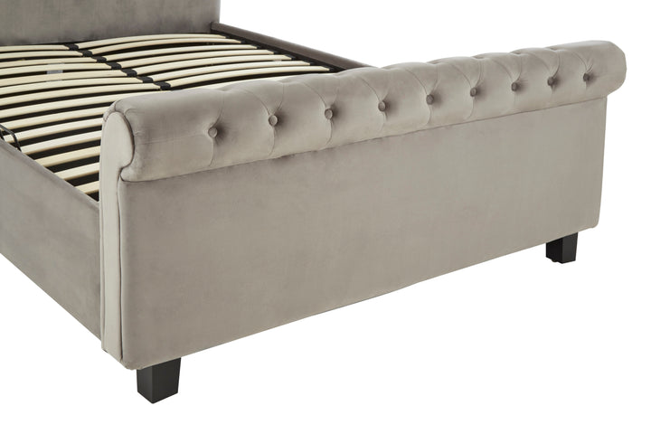 Hawk Grey Ottoman Double Bed