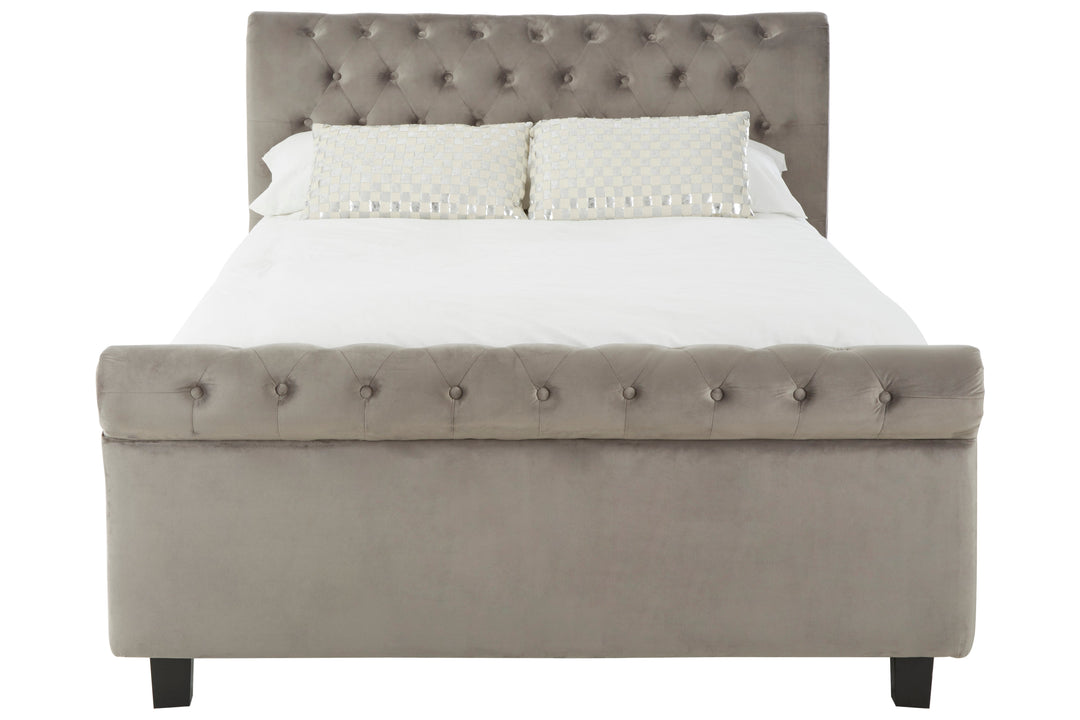 Hawk Grey Ottoman Double Bed