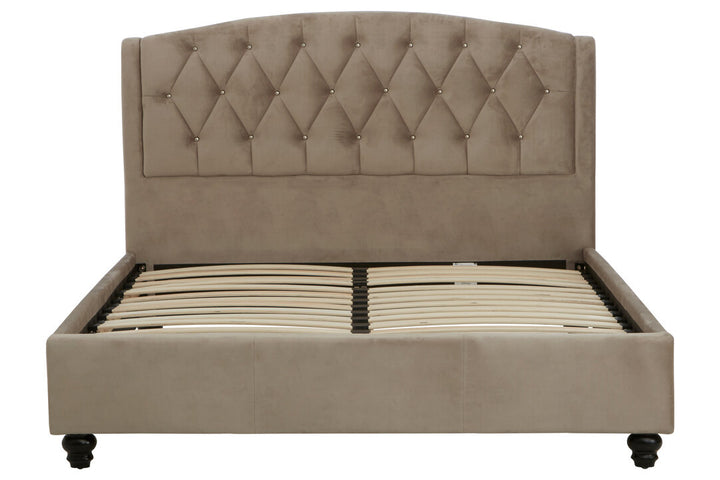 Albatross Mink Brushed Velvet Double Bed