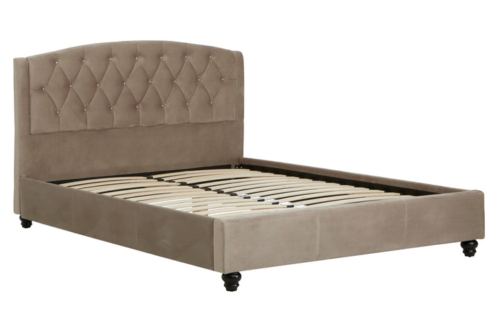 Albatross Mink Brushed Velvet Double Bed