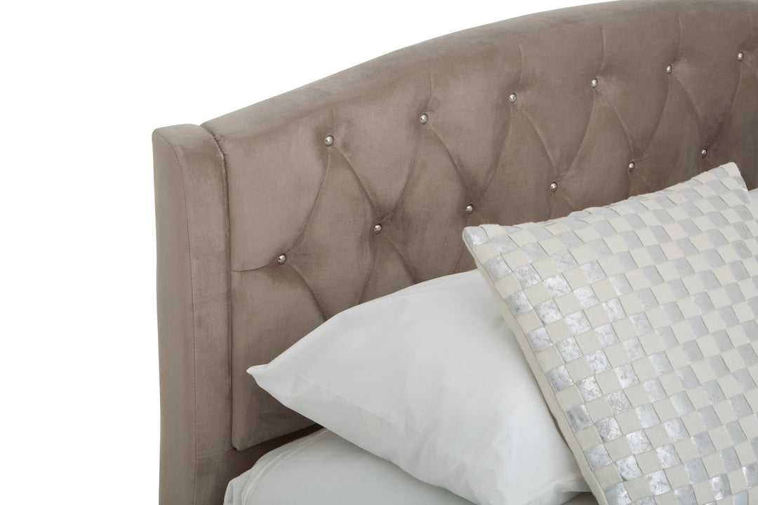 Albatross Mink Brushed Velvet Double Bed