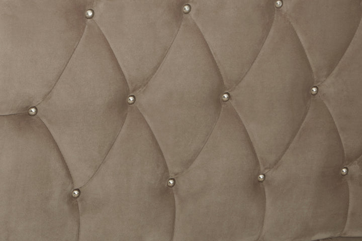 Albatross Mink Brushed Velvet Double Bed