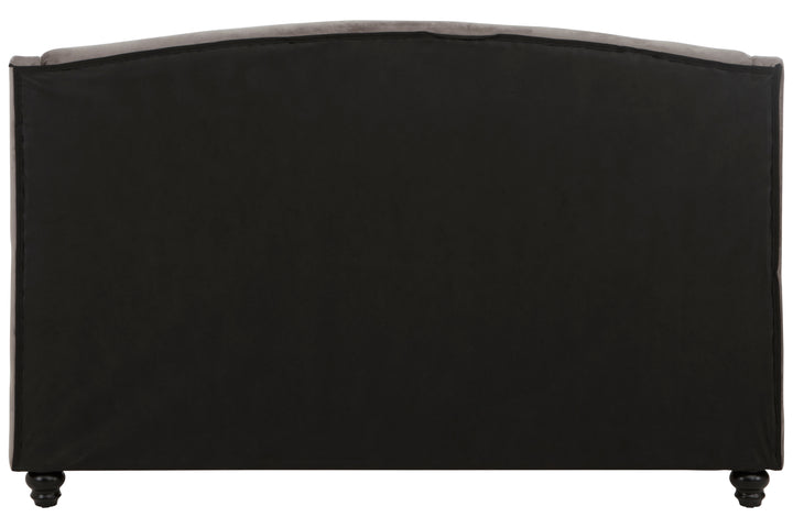 Albatross Grey Velvet King Bed