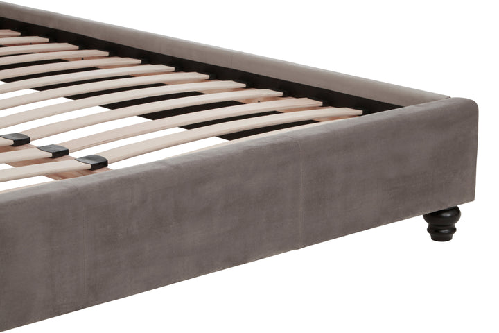 Albatross Grey Velvet King Bed
