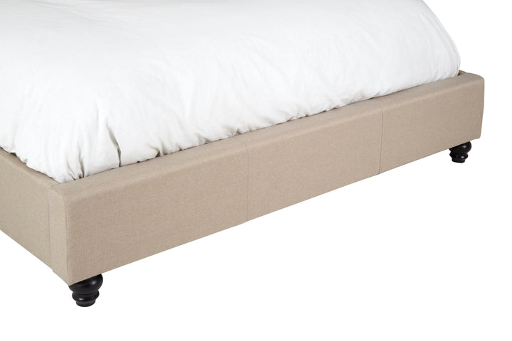 Albatross Beige Velvet King Bed