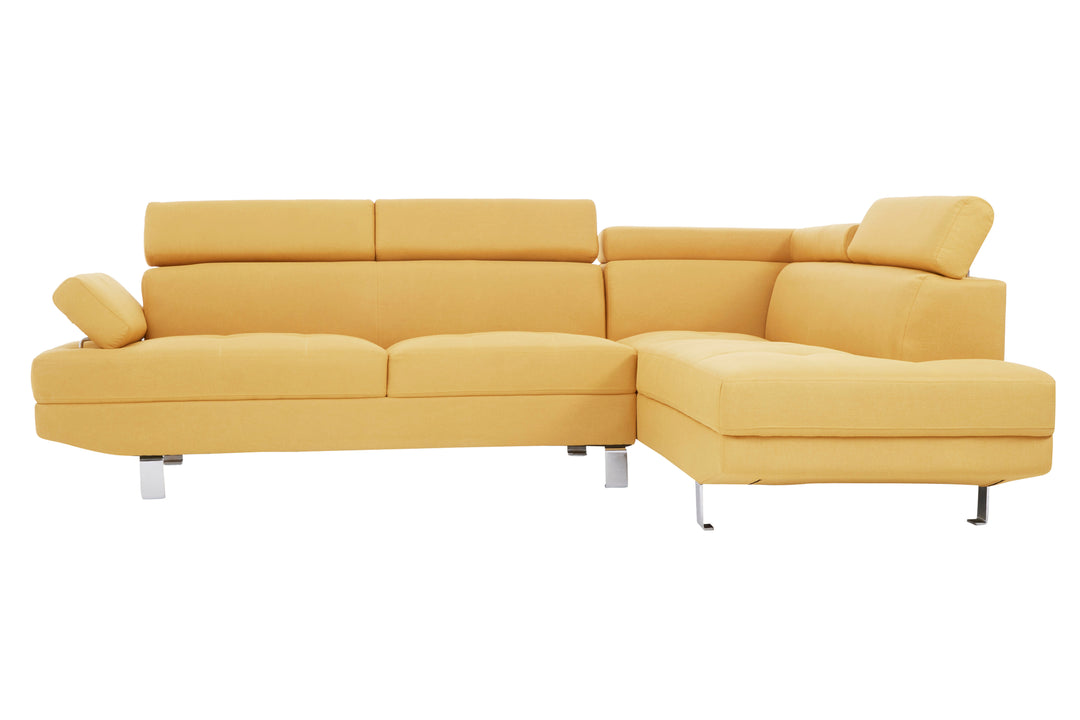 Heron Ochre Linen Corner Sofa