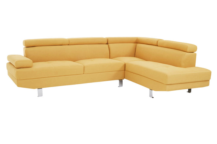 Heron Ochre Linen Corner Sofa