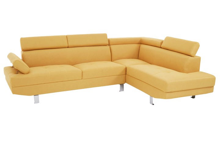 Heron Ochre Linen Corner Sofa