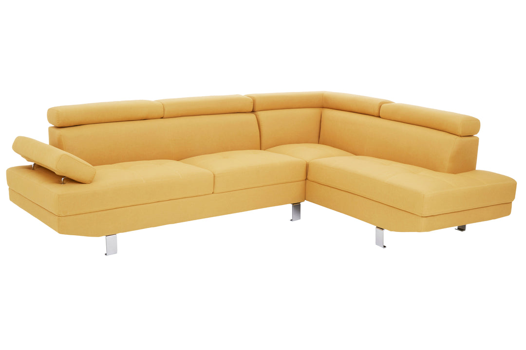Heron Ochre Linen Corner Sofa
