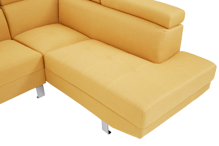 Heron Ochre Linen Corner Sofa