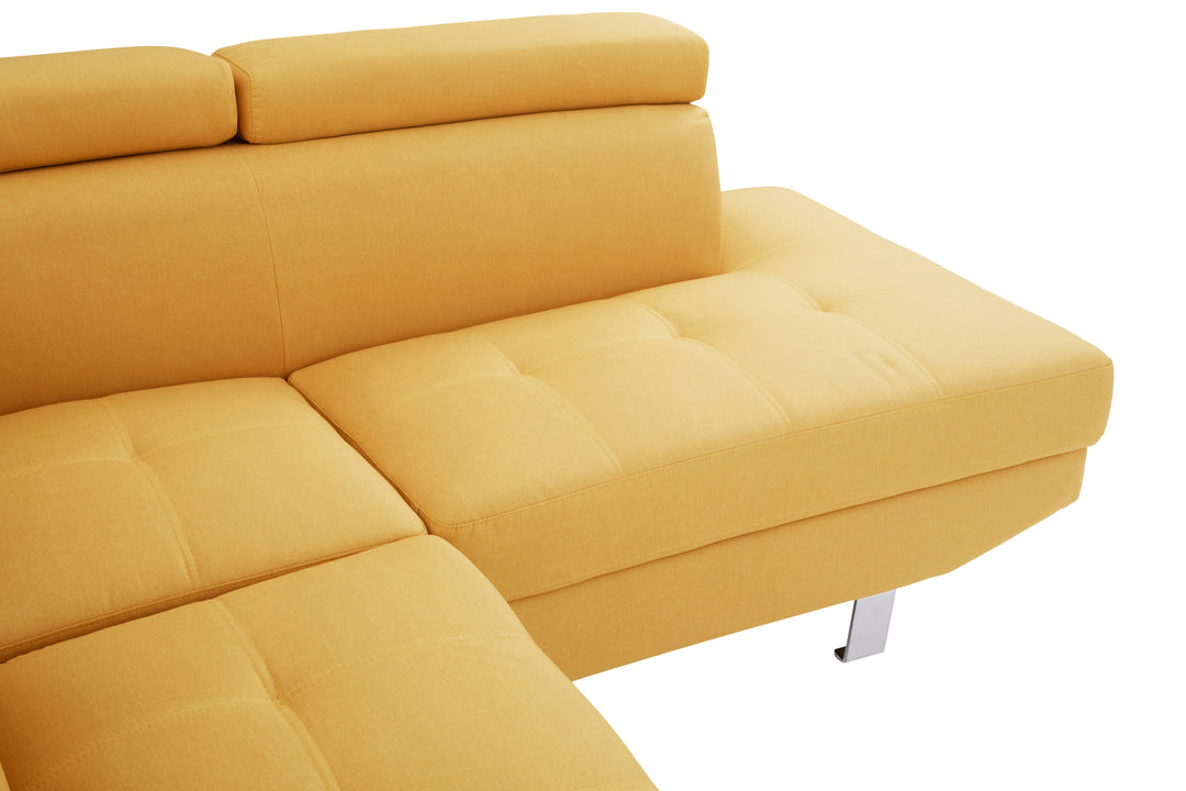 Heron Ochre Linen Corner Sofa