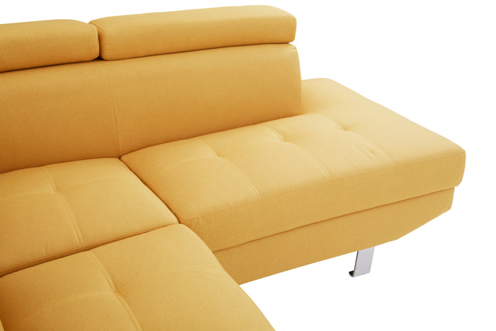 Heron Ochre Linen Corner Sofa
