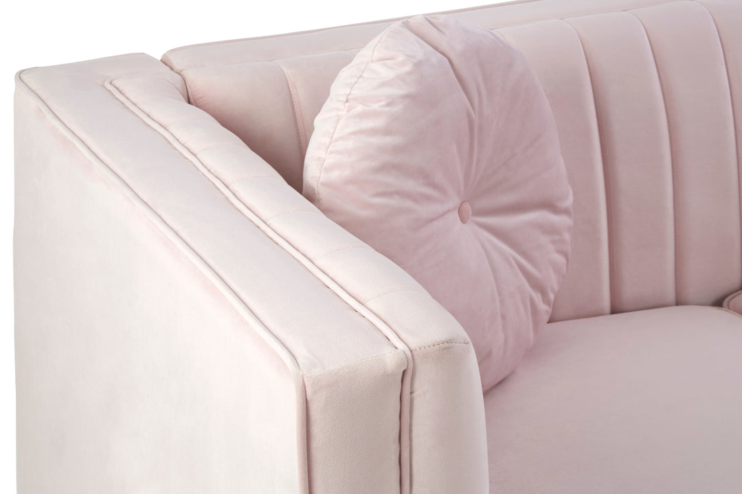 Finch 2 Seat Pink Velvet Sofa