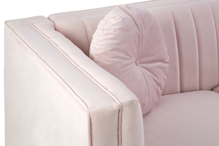 Finch 2 Seat Pink Velvet Sofa