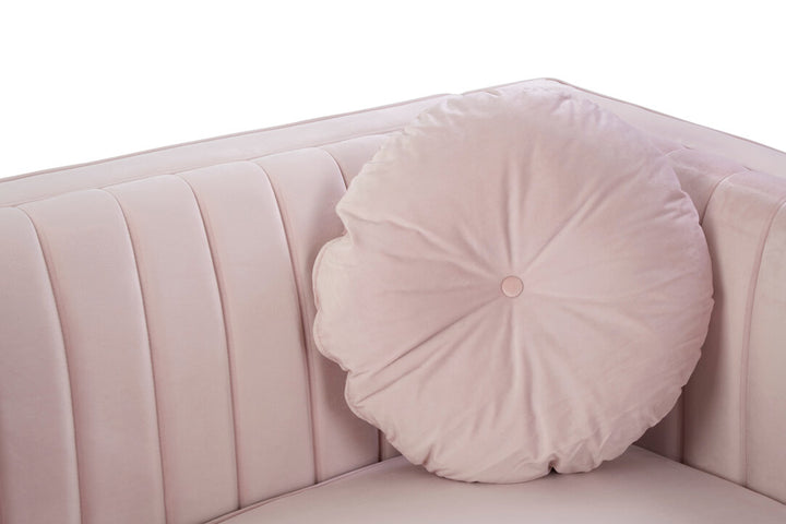 Finch 2 Seat Pink Velvet Sofa