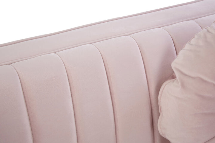 Finch 2 Seat Pink Velvet Sofa